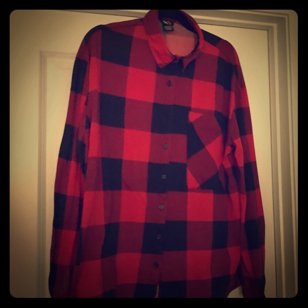 RUE 21 red and black flannel